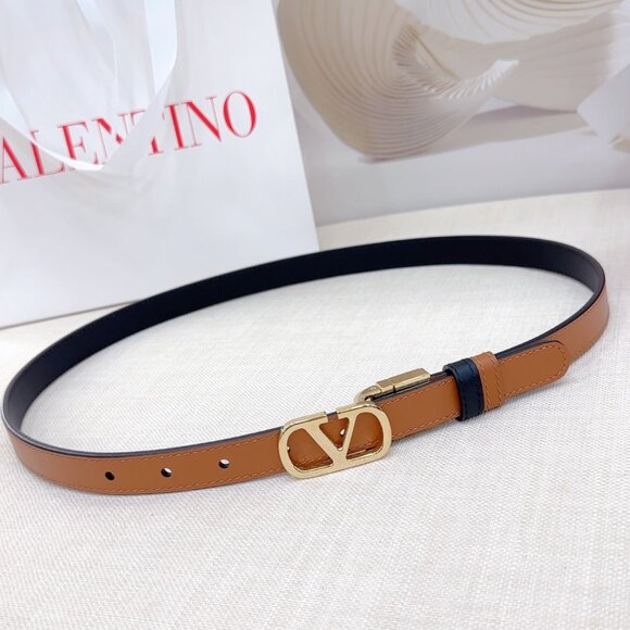 Classic Valentino VLogo Signature Belt Brown Black - Picture 3 of 7